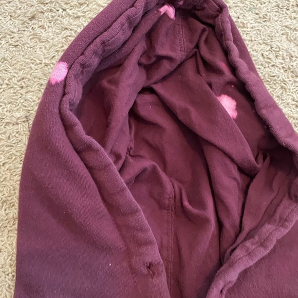 OBEY burgundy hoodie with white rose - Picture 2 of 3